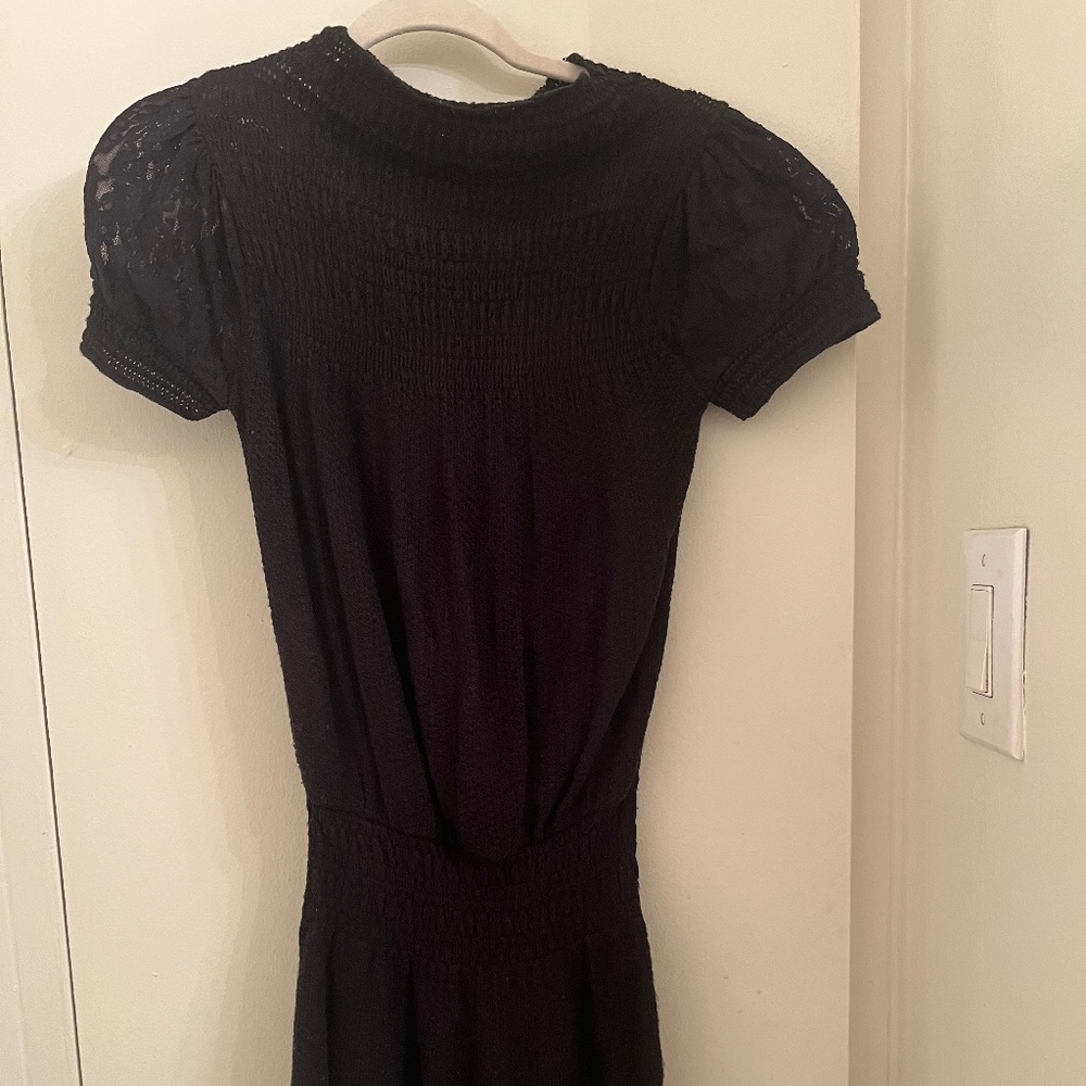 Black knit shirt dress